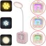 Imagem de Luminária De Mesa Flexível Luz Rgb Brilho Ajustável Com Usb TB1664RO