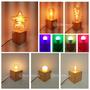 Imagem de Luminária De Mesa Madeira Pinus Soquete E27 Decoração Estilo Retrô 61180 61181