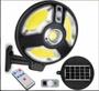 Imagem de Luminária de Parede Com Placa Solar Ajustável Microled 23W Com Sensor de Movimento e Fotocélula Redonda -  LED