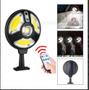 Imagem de Luminária de Parede Com Placa Solar Ajustável Microled 23W Com Sensor de Movimento e Fotocélula Redonda -  LED