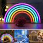Imagem de Luminária de Parede LED Neon Arco-íris Colorido - Ilumine o Quarto das Crianças