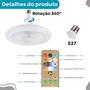 Imagem de Luminária de Teto com Ventilador LED E27 30W, Para Ambientes Com Luz Personalizada