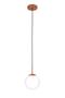 Imagem de Luminária de Teto Globinho G20 1xE27 Cobre 150cm