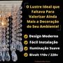 Imagem de Luminária de Teto Iluminação Decorar Casa Apartamento Lustre de Cristal Acrílico Sala de Estar Decoração Quarto 19x30cm
