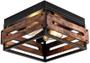 Imagem de Luminária de teto MAYNA 2-Light Flush Mount Rustic