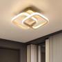 Imagem de Luminária de Teto Plafon LED 45W Prisma Dourada Moderna com 3 Cores de Luz Bivolt para Sala e Quarto