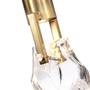 Imagem de Luminária de Teto Solitário Moderno 9x21cm Pendente LED 3000k Dourado Elegante Pedra Cristal