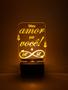 Imagem de Luminária Decorativa Abajur Led Amor Infinito Casal Personalizada c/ Iniciais