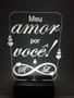 Imagem de Luminária Decorativa Abajur Led Amor Infinito Casal Personalizada c/ Iniciais