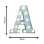 Imagem de Luminária Decorativa Letras Led 3D 21cm Branca