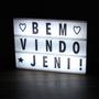 Imagem de Luminária Embralumi Letreiro Led A4 96 Letras Coloridas