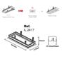 Imagem de Luminária Embutir Triplo Square Modular 3xDicroica MR11 BF