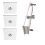 Imagem de Luminária Embutir Triplo Square Modular 3xDicroica MR11 BF