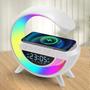 Imagem de Luminária G speaker Relógio Bluetooth Com Carregamento Indução Led Rgb
