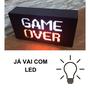 Imagem de Luminária Game Over Gamer Geek Abajur de mesa Com Led Bivolt
