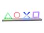 Imagem de Luminária Gamer Geek PS4 Icon - Acrílico - LED Colorido - Base Branca