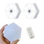 Imagem de Luminária Hexagonal sem fio LED com controle remoto armários e decoração ASUS