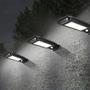 Imagem de Luminária Lâmpada Solar de Parede 100 COB Rua Poste Sensor de Movimento com Alarme