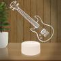 Imagem de Luminária Led 3d  Baixo Música Instrumento  Abajur Presente Criativo Decoração
