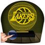 Imagem de Luminária Led 3d  Basquete Lakers Abajur