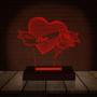 Imagem de Luminária Led 3D Coração Amor Abajur 3 personalizável 
