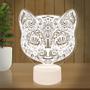 Imagem de Luminária Led 3D Gato Abajur 6  Presente Criativo Decoração