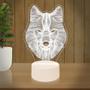 Imagem de Luminária Led 3D Lobo Abajur 2 Presente Criativo Decoração