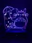 Imagem de Luminaria Led 3d, Totoro, Anime, Geek, 16 Cores controle remoto