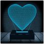Imagem de Luminária Led Abajur  3D  Coração Namorados