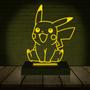 Imagem de Luminária Led Abajur  3D  Pikachu Pokemon