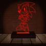 Imagem de Luminária Led Abajur  3D  Sonic Game, Decoração, Gamer, Geek, Jogo