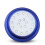 Imagem de Luminária LED de Piscina 18W Corpo Azul 12V 80mm rosca de 1/2 Branco Quente 3.000K