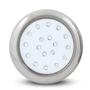 Imagem de Luminária LED de Piscina 18W Corpo de inox 12V 80mm encaixe de 3/4 Branco Quente 3000K