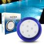 Imagem de Luminária LED de Piscina 9W Corpo Azul 12V 80mm Branco Quente 3.000K