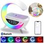 Imagem de Luminária LED Inteligente com Relógio Digital e Som Compacto Bluetooth