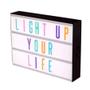 Imagem de Luminária Led Light box Preto com Letreiro Colorido- 20x15x4,5cm - 1 unidade - Artlille - Rizzo