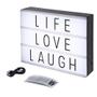 Imagem de Luminária Led Mensagens Light Box Tamanho A4 Usb 96 Letras