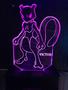 Imagem de Luminária Led, Mewtwo, Pokemon, 16 Cores+controle, Decoração, Presente
