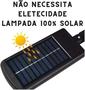 Imagem de Luminária Led Solar 3 Funções C/ Sensor Presença + Controle Remoto