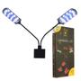 Imagem de Luminaria led soma x7 preta(15w)led branco/azul 127v