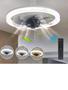 Imagem de Luminária LED+Ventilador com Controle Remoto 34 Watts 3 Tons de Luz E27
