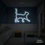 Imagem de luminaria letreiro Neon Led Gato 90x80 luminoso decoração p/ selfie