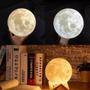 Imagem de Luminária LUA Abajur decoração Sala Quarto iluminação Luz Lua 3d Luminaria 5 cores