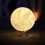 Imagem de Luminária Lua Cheia 10cm 3d Abajur Led 2 Cores P/e