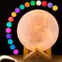 Imagem de Luminária Lua Cheia 3D Multifuncional Umidificador Aromatizador e Abajur
