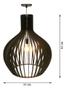 Imagem de Luminaria Lustre Pendente Rustico De Madeira Pear Grande 53x63Cm Ideal