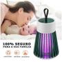 Imagem de Luminaria Mata Mosquito Armadilha Eletrica Repelente Choque Lampada Luz Ultravioleta LED Luz UV USB Dengue Pernilongo