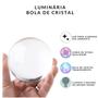 Imagem de Luminária Mesa Decorativa Vidro Globo Bola de Cristal 3D Quarto Cabo USB