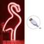 Imagem de Luminária Neon Flamingo Branco Led Usb - Vermelho