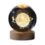 Imagem de Luminária Noturna LED 3D - Bola de Cristal com Sistema Solar e Astronauta